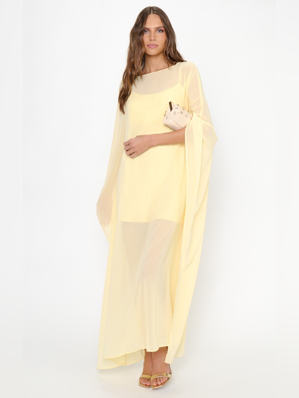 NWT Show Me Your Mumu Olsen Maxi Dress size Large L yellow - Picture 4 of 5